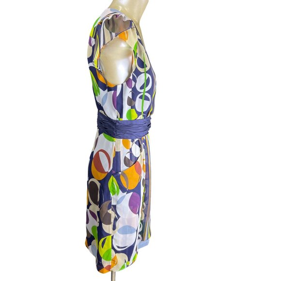 Moulinette Soeurs Anthropologie dress sheath abstract geometric print sz 2 Dd533 - Picture 3 of 12